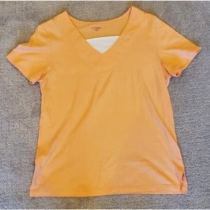 Women's CC Hughes Light Orange and White Tshirt Size Medium EUC